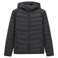 【轻薄保暖】鸭绒羽绒服男2024冬季纯色连帽轻暖男士百搭外套