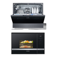 西门子(SIEMENS)洗嵌套装 5套嵌入式台式洗碗机家用 易安装+嵌入式微波炉组合套装 BE525+SK256