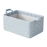 希维思 SIVASS衣服收纳箱家用衣柜可折叠布艺整理箱放衣物裤子大容量钢架储物盒 天空蓝【高定烫银工艺】 5个装