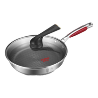 康巴赫(KBH)五代煎锅抗菌不锈钢平底不粘锅双面蜂窝煎盘牛排锅炉灶通用26cm 五代煎锅+铲 26cm