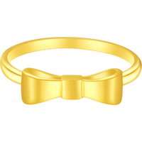 水贝黄金蝴蝶结戒指B款生日礼物女朋友表白礼物 蝴蝶结戒指圈口（B款）金重0.5+多退少补