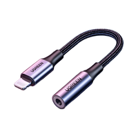 UGREEN/绿联 绿联苹果耳机转接头US211 MFi认证 尼龙织 Lightning Type-C 1A