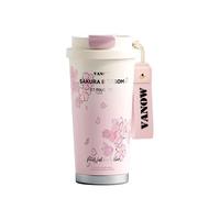 Vanow樱花保温水杯女生2024陶瓷内胆高颜值咖啡杯子