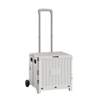 LYNN折叠购物车买菜手拉车取快递小推车便捷手拉货中号45L 2轮灰色 【购物车】2轮标准款中号