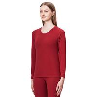 都市丽人本命年保暖内衣女士100%纯棉套装男式大红色蛇年秋衣秋裤 女士套装+2双红袜子+2条红内裤 M