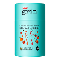 grin 儿童牙线 独立包装 超细 环保洁齿牙线棒 牙齿牙缝护理 45支/盒 【儿童】45支-独立包装