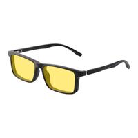 潮库夜视变色套镜近视眼镜男款防蓝光镜架合集 2662砂黑框+夜视变色片 1.56夜视变色灰镜片0-600度