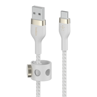  belkin/贝尔金 USB-IF认证 Type-C充电数据线  尼龙织 白色 Type-C USB-A 3A