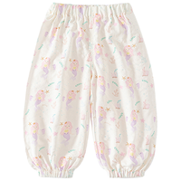 【卡通满印】女童裤子夏装儿童洋气束脚防蚊裤宝宝休闲九分裤