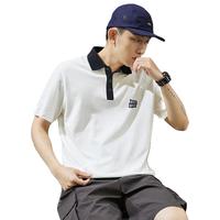 唐狮夏季polo衫男士短袖有翻领t恤白色纯棉宽松休闲ins潮