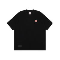 Aape 爱心猿人徽章字母印花 男士短袖T恤