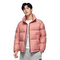 雪中飞 SNOWFLYING 时尚休闲男女同款立领羽绒服防风抗寒简约短款羽绒服