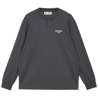 杰克琼斯 杰克·琼斯（JACK&JONES）秋季上衣植绒重磅棉字母休闲长袖套头宽松T恤男装打底223302004 灰色E40 180/100A/L