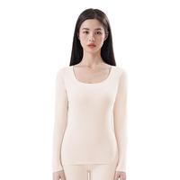 都市丽人 COSMO LADY秋衣秋裤秋冬季保暖内衣套装女士加绒加厚发热无痕打底衫 裸肌肤 L