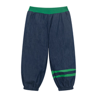 M.Latin/马拉丁童装儿童裤子24夏男小童撞色手绘印花牛仔长裤 牛仔蓝 90cm