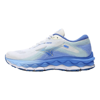美津浓(MIZUNO)女子运动跑步鞋 缓震回弹 WAVE SKY 7 40码 74/白色/银灰色/蓝色