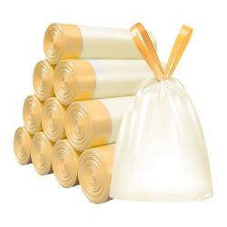 本迪 抽绳垃圾袋 100只（50*45cm） 黄色 加厚款