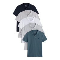 ABERCROMBIE & FITCH男装套装 5件装美式简约小麋鹿短袖商务纯色polo衫 KI124-4004 多色组合 M (180/100A)