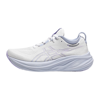 亚瑟士ASICS跑步鞋女鞋舒适耐磨运动鞋透气回弹缓震跑鞋 GEL-NIMBUS 26 白色/紫色 37