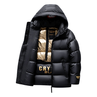 凯撒 连帽时尚外套男羽绒服男