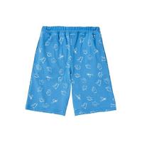 千趣会 SENSHUKAI童装男童裤子夏季休闲短裤洋气恐龙高腰纯棉五分裤儿童裤子 天蓝色 110 cm
