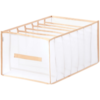 网易严选 可视网纱衣物内衣裤整理折叠收纳盒储物盒  大号7格 49*30*22cm 可放10件大号衣物 49*30*22cm