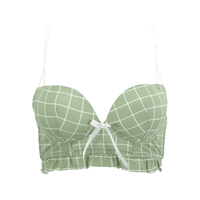 Gainreel歌瑞尔稳固聚拢承托有型内衣女提托防下垂收副乳文胸罩小胸内衣上托胸罩 牛油果绿 220213A C75