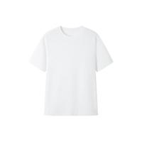 無印良品 MUJI（無印良品 ）男式 棉混抗菌 短袖T恤 男士男款 25年春季  FA15CC5S 白色 XL (180/104A)