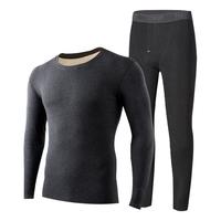 宝派 无痕保暖内衣套装男羊绒暖护贴加绒圆领秋衣秋裤女秋冬季