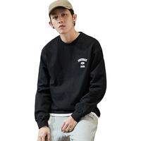 唐狮春季长袖T恤男纯色衣服宽松潮流休闲帅气白色打底衫