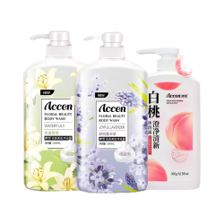 澳雪 孙杨代言 鲜萃花果香氛美肌沐浴露套装保湿沐浴乳 500ml*3|山茶花+白茶茉莉+乌木玫瑰