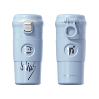 大嘴猴纯钛内胆保温杯水杯男女咖啡杯子儿童妇女节 云水蓝360ml 云水蓝(纯钛内胆+弹盖) 360ml