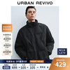 UR UR2025冬季男装潮流褶皱立领拉链口袋羽绒服UUV150018 正黑 XS