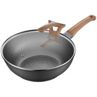SUPOR 苏泊尔 EC28QAP01 平底炒锅(28cm、不粘、铝合金铸件、木纹盖)