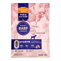 麦富迪 狗粮 barf霸弗天然粮生骨肉冻干双拼小型中大型通用全价粮 牛肉配方|成犬粮试吃包300g