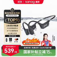 塞那 B77S游泳耳机 骨传导运动蓝牙跑步IPX8级防水防汗挂耳开放式 适用于小米苹果 逐风灰