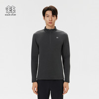 KOLON SPORT可隆抓绒衣保暖男士POLARTEC混纺半拉链长袖T恤