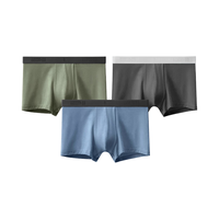 1Bananain 蕉内 男士平角内裤套装 3P-BU301P-P 3条装(深灰+氢蓝+氢浅绿) XXXL