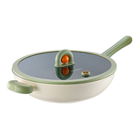 PLUS会员：爱仕达 炒锅不粘锅微压有钛不粘平底家用厨房炒菜锅 微压钛不粘炒锅 30cm