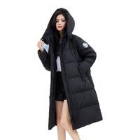 雪中飞 SNOWFLYING女装羽绒服时尚休闲户外中长款立领连帽抗寒保暖百搭外套