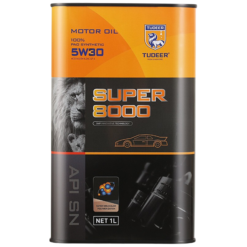 拓尔（TUOEER）PAO全合成机油5W-30 SN级新加坡原材料汽机油高性能润滑油  S8000 1L