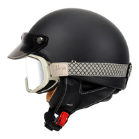 VEGA B-35 哑黑 L 3C夏季哈日式雷复古摩托车半盔电动车骑行头盔