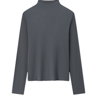 森马（Semir）长袖T恤女半高领吸湿发热抗菌2024冬纯色紧身抓绒打底衫 灰色调00322 150/76A/XS