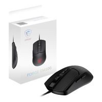 微星/MSI GM330 电竞鼠标ds102升级款电脑办公吃鸡GM20有线RGB炫光 信仰龙魂灯黑色 GM100 黑色 电竞鼠标