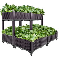 冲鸭农场阳台楼顶种菜箱长方形蔬菜种植箱种菜盆菜箱塑料花箱户外 【80%人选择】加深2联 100*40*35