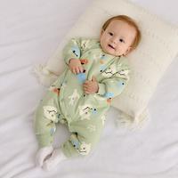 麦拉贝拉 molobalo Molo&Balo 冬款婴儿连体服偏开护肚男女宝宝保暖爬服