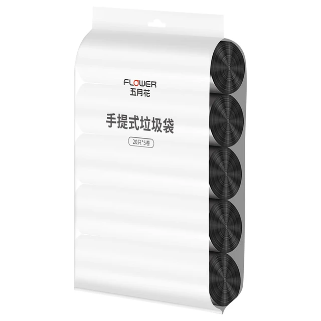 快乐猫 KLM-D365 背心式垃圾袋 45*50cm 100只 黑色