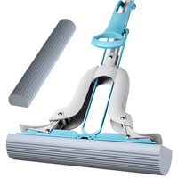 Maryya 美丽雅 拖把免手洗海绵拖把懒人拖把对折挤水家用办公干湿两用吸水拖布胶棉拖把28cm共2个拖头