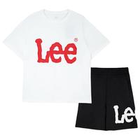 李 Lee【休闲套装】男女童装薄圆领短袖短裤中大童夏款套装宽松2件套
