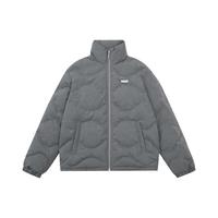 潮牌高街PU皮羽绒服冬款立领加厚保暖男士外套